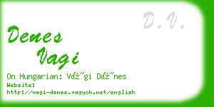 denes vagi business card